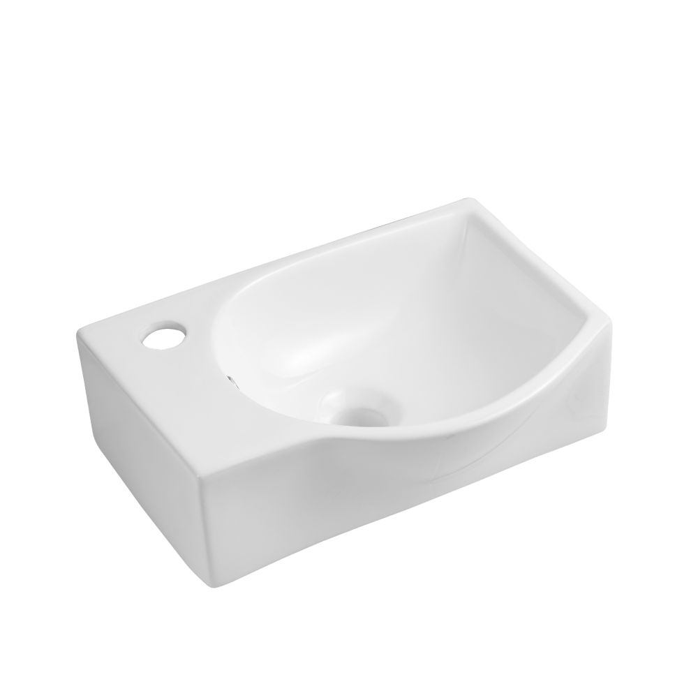 Nio Cloakroom Wall Hung Basin - 400mm Wide - 1 TH - White