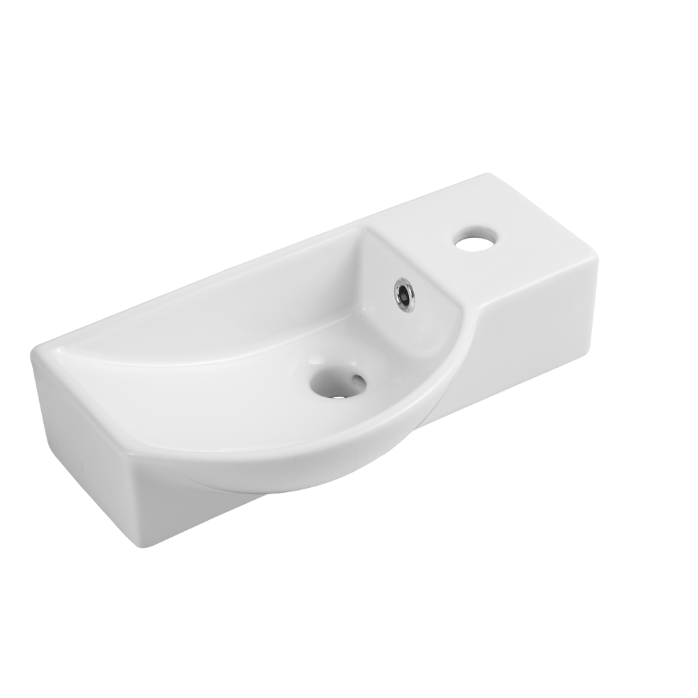 Nio Clockroom Wall Hung Basin - 1 TH - White