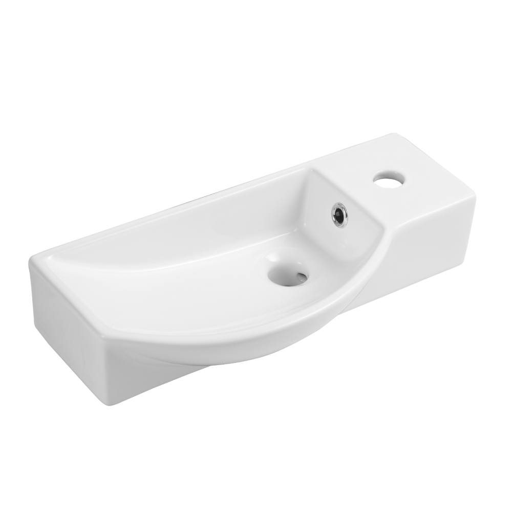 Nio Clockroom Wall Hung Basin - 1 TH - White