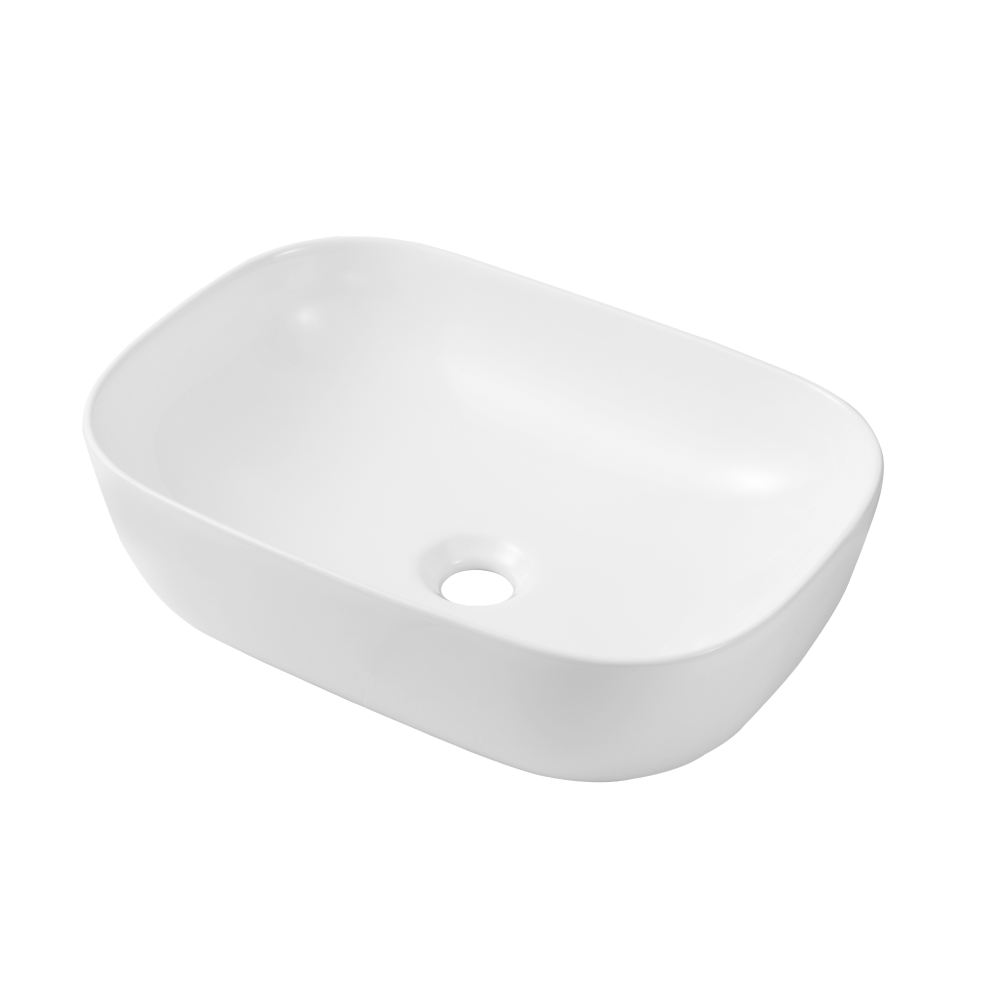 Cleo Curved Cloakroom Countertop Basin - 325mm Wide - White