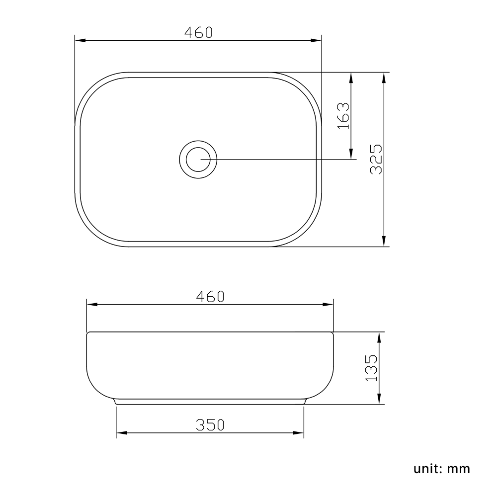 Cleo Curved Cloakroom Countertop Basin - 325mm Wide - White