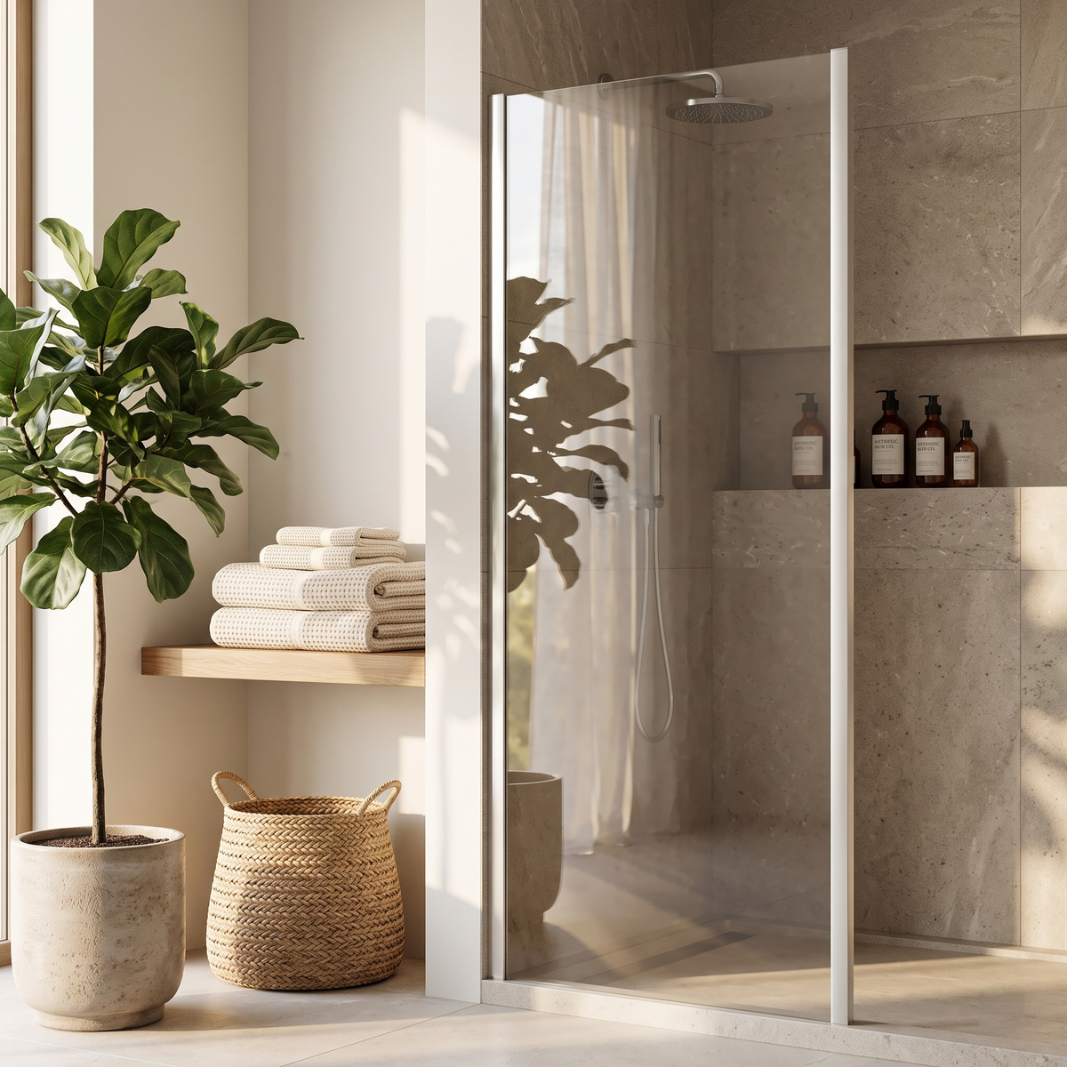 Solis, 6mm Glass Side Panel for Shower Door - Chrome