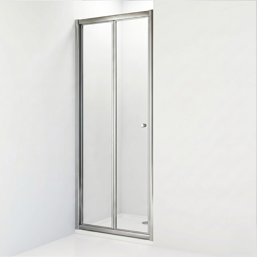 iBathUK Vesper 6mm Glass Bi-Fold Shower Door - Chrome