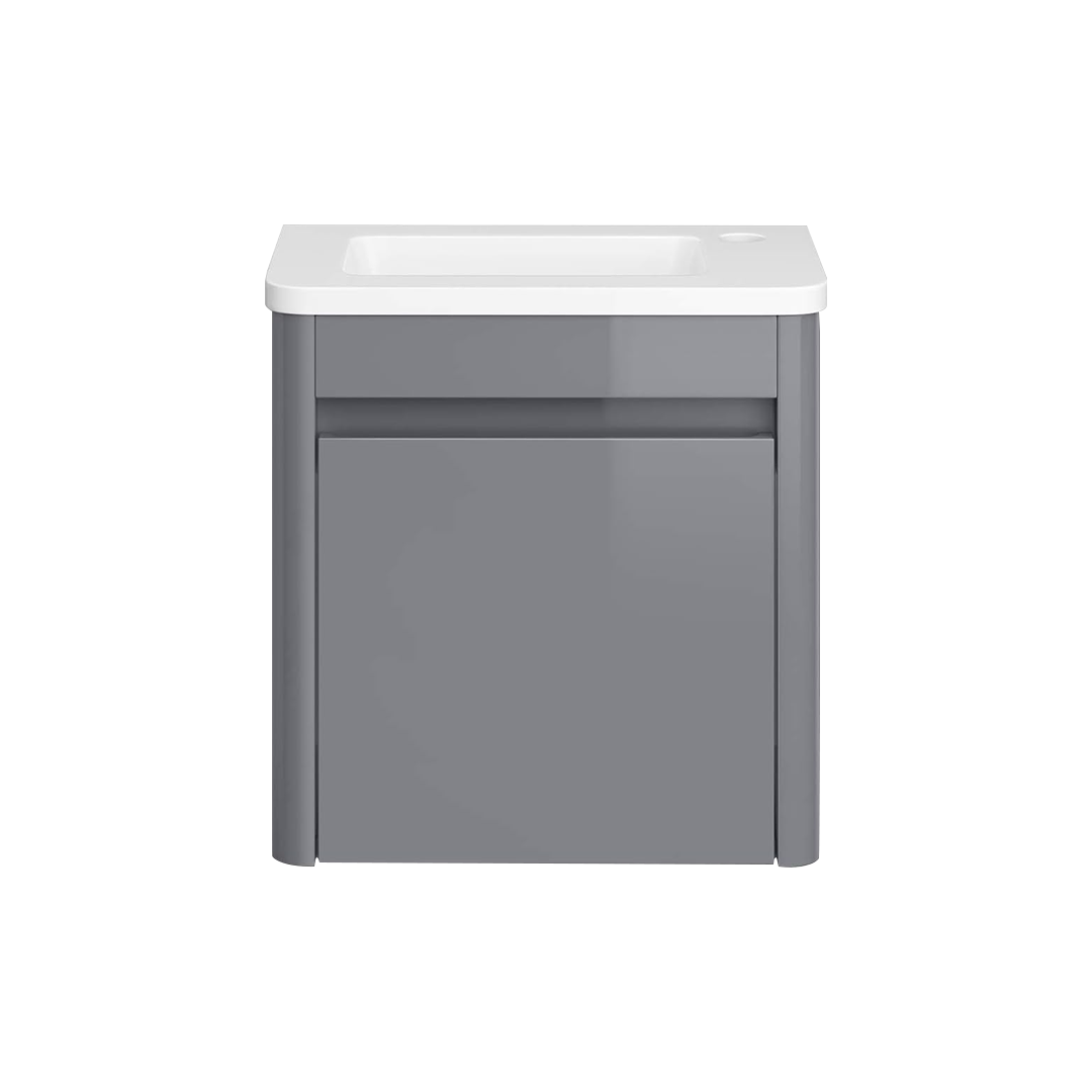 iBathUK Denver 400mm Wall Hung Cloakroom Vanity Unit with Basin