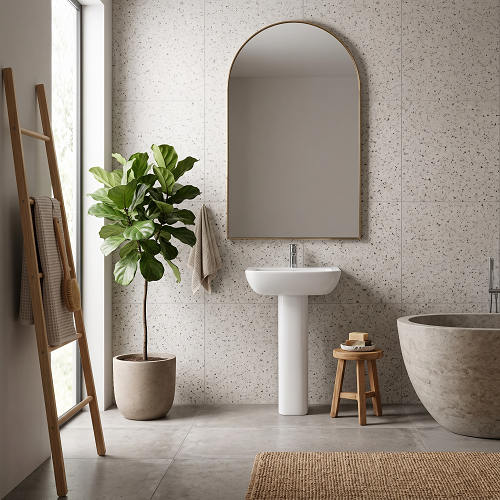 Naples Basin with Full Pedestal - 1 TH - White