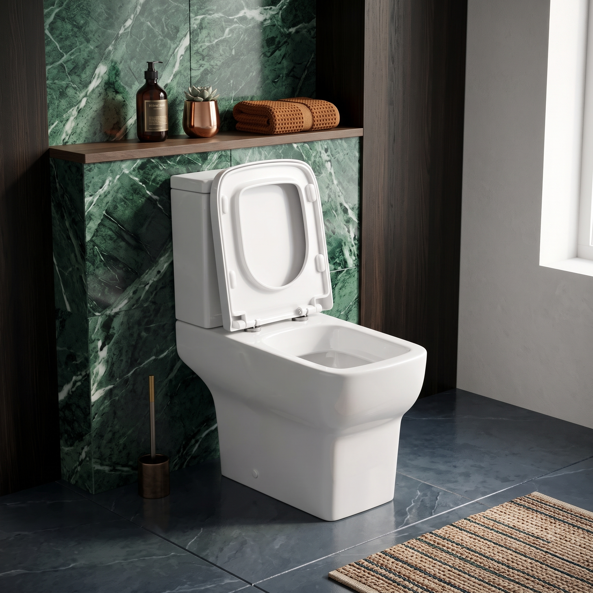 Naples Short Projection Close Coupled Toilet with Soft Close Seat & Cistern - White