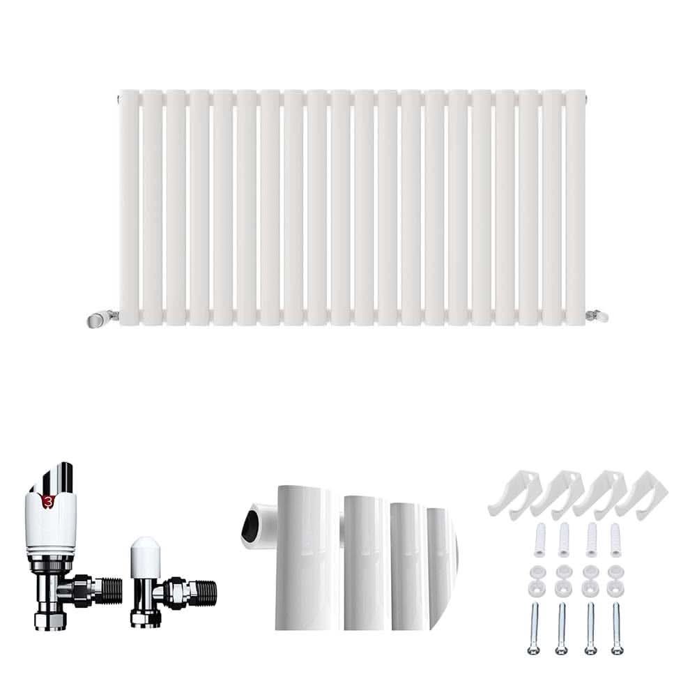 iBathUK Strata Vertical Radiators, Single Oval Panel Radiator Anthracite , Designer Radiators, Single Panel Radiators