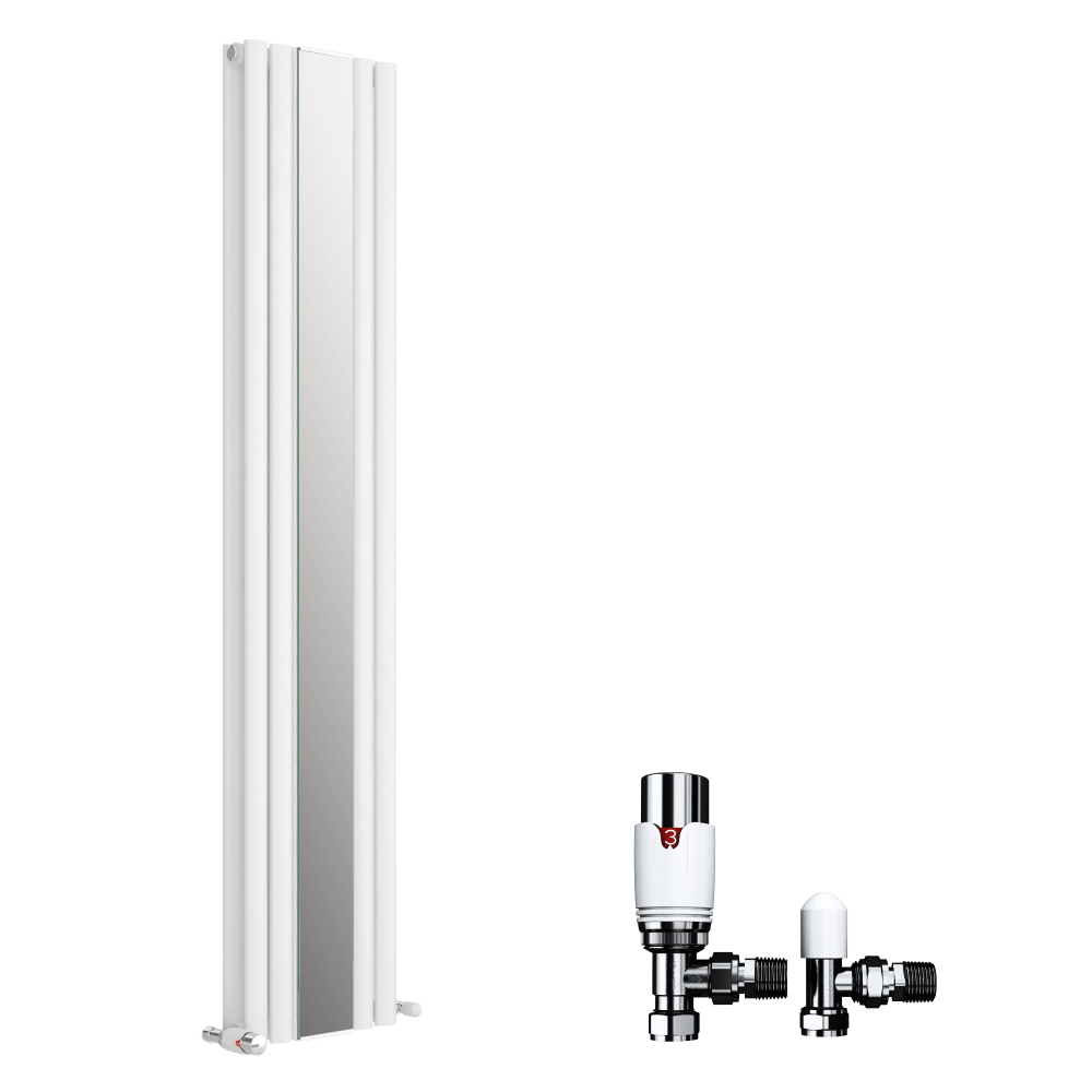 iBathUK Strata Anthracite Double Panel Mirror Radiator , Designer Radiators, Double Panel Radiators