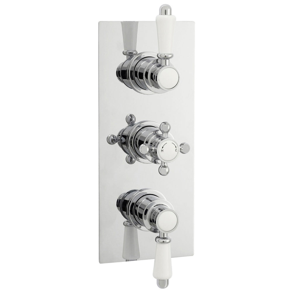 Period Thermostatic 2 Outlet Concealed Shower Valve - Chrome