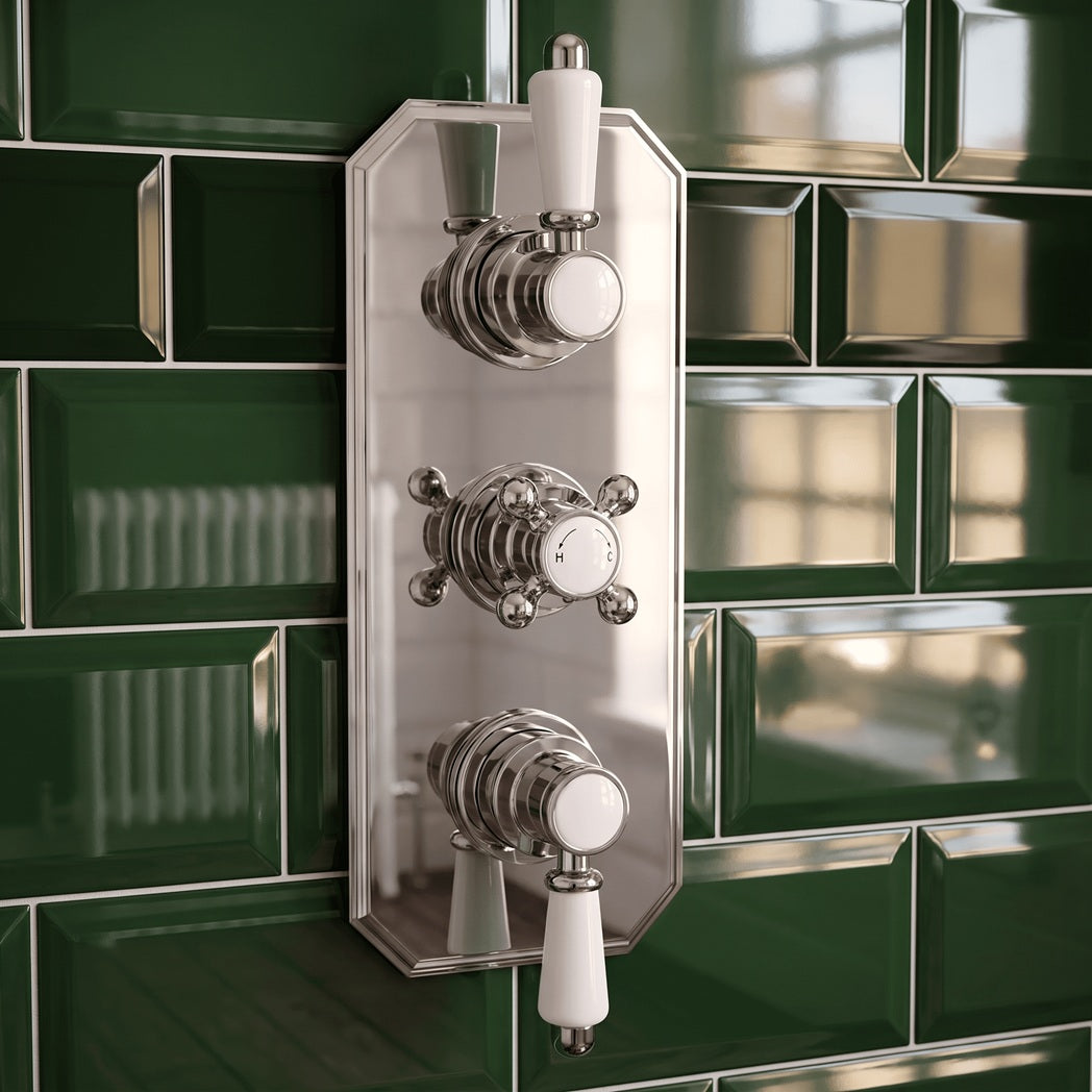 Classique Thermostatic 2 Outlet Concealed Shower Valve - Chrome