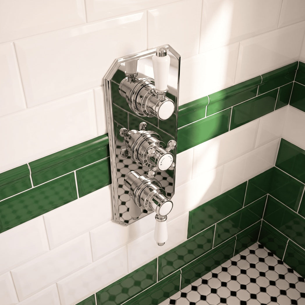 Classique Thermostatic 2 Outlet Concealed Shower Valve - Chrome