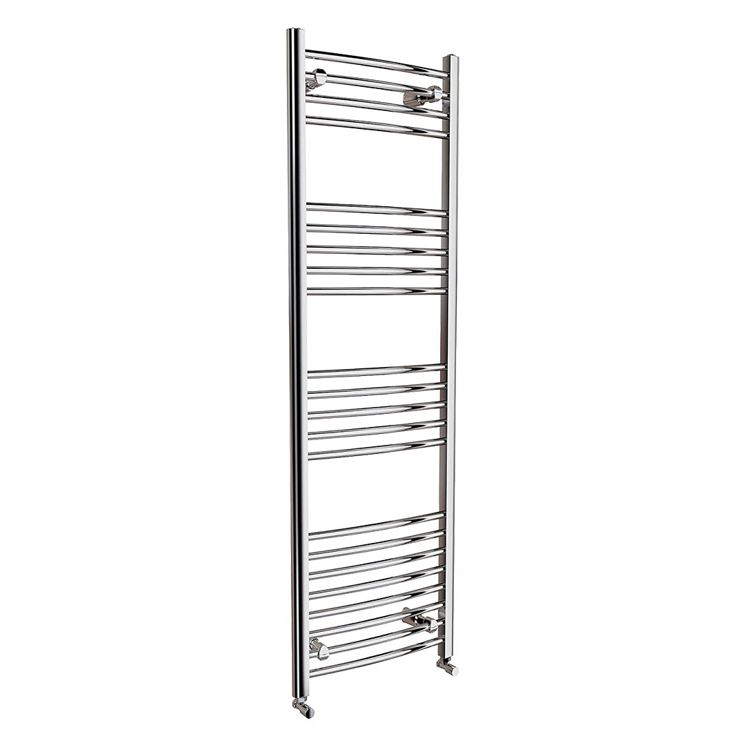 iBathUK Zypher Curved Heated Towel Rail Bathroom Radiator - Chrome