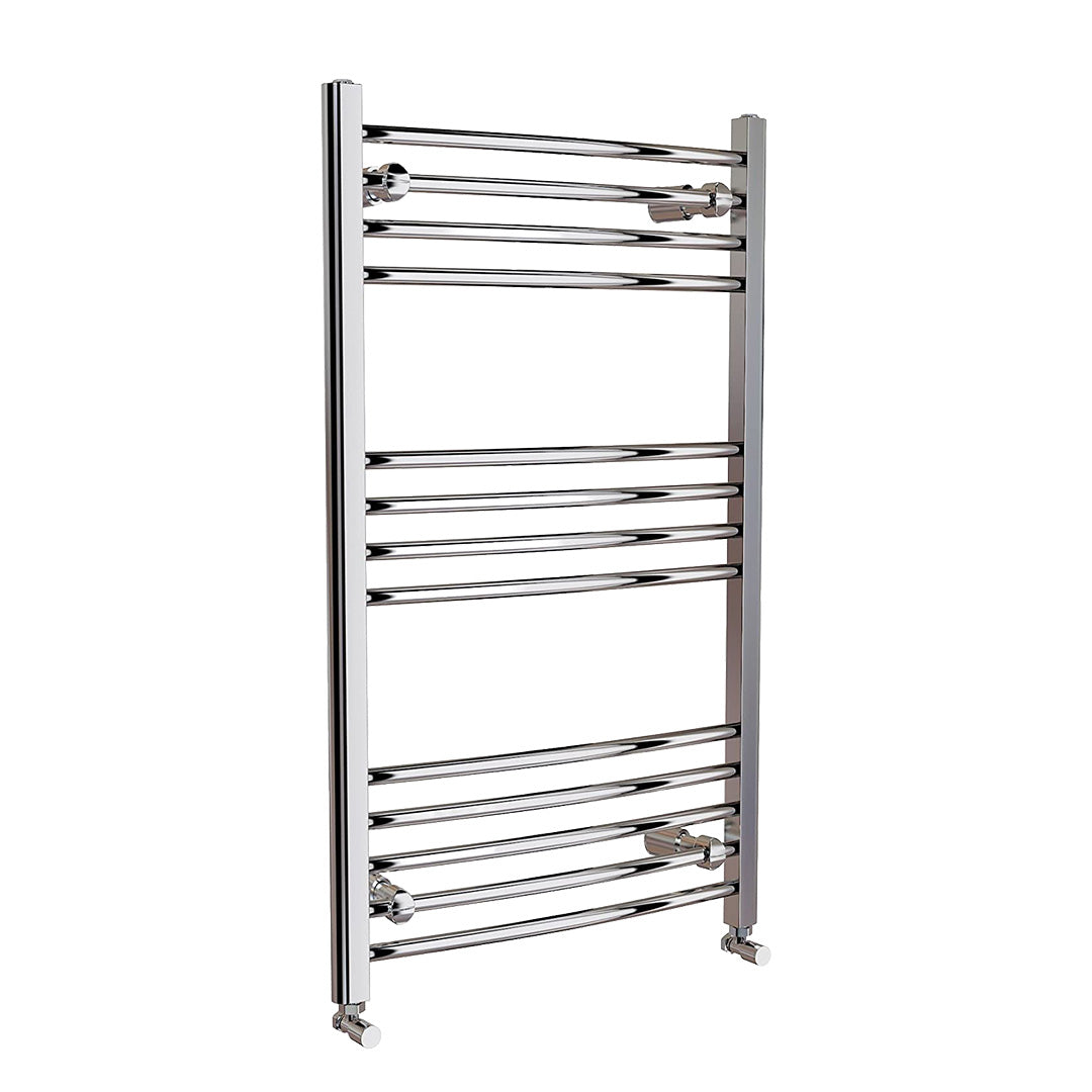 iBathUK Zypher Curved Heated Towel Rail Bathroom Radiator - Chrome