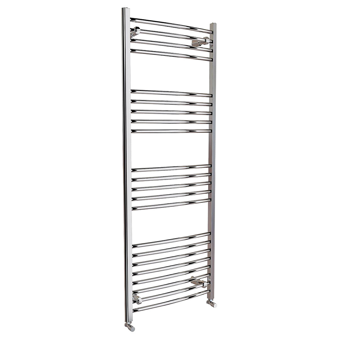 iBathUK Zypher Curved Heated Towel Rail Bathroom Radiator - Chrome