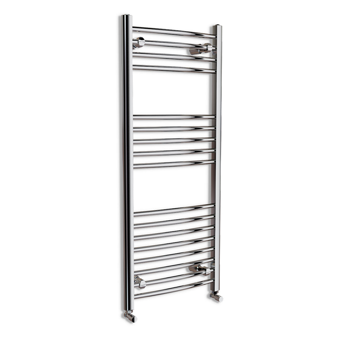 iBathUK Zypher Curved Heated Towel Rail Bathroom Radiator - Chrome