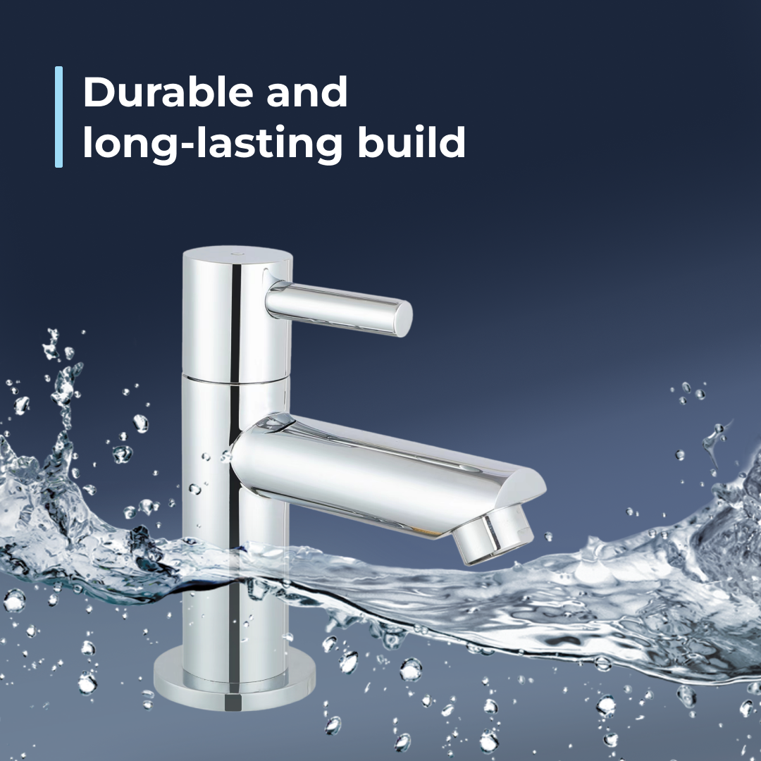 Jasper Basin Pillar Taps Pair - Chrome