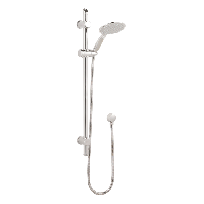 Rage Round Head Slider Rail Shower Kit - Chrome