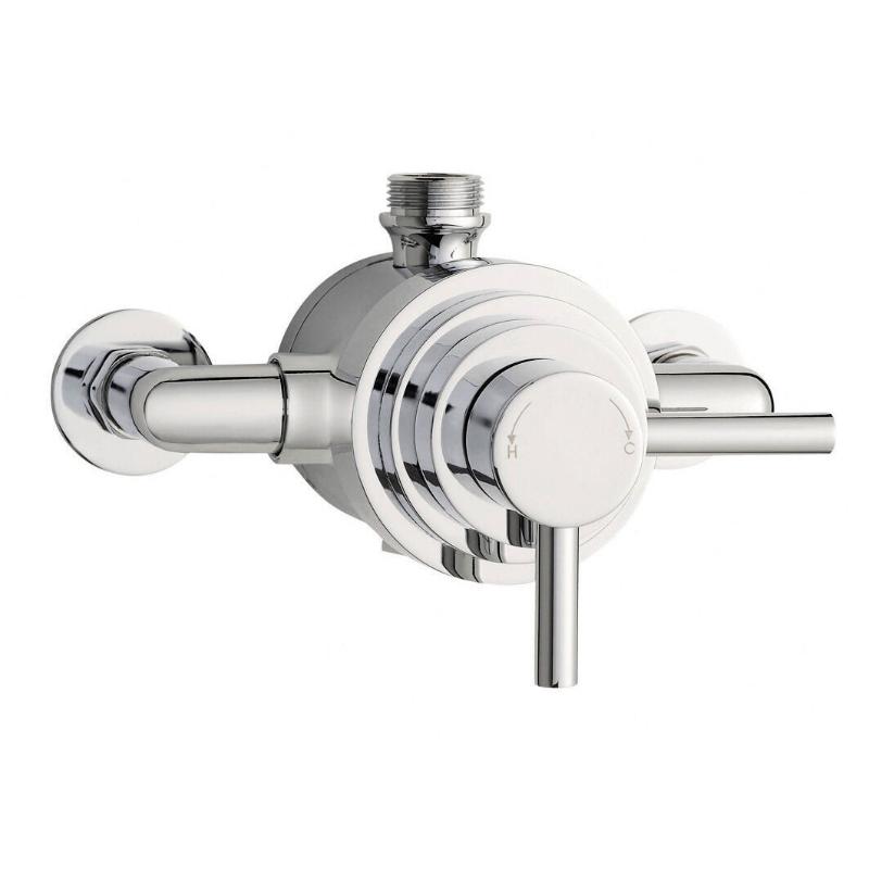 Cave 1 Outlet Thermostatic Exposed Shower Valve - Chrome