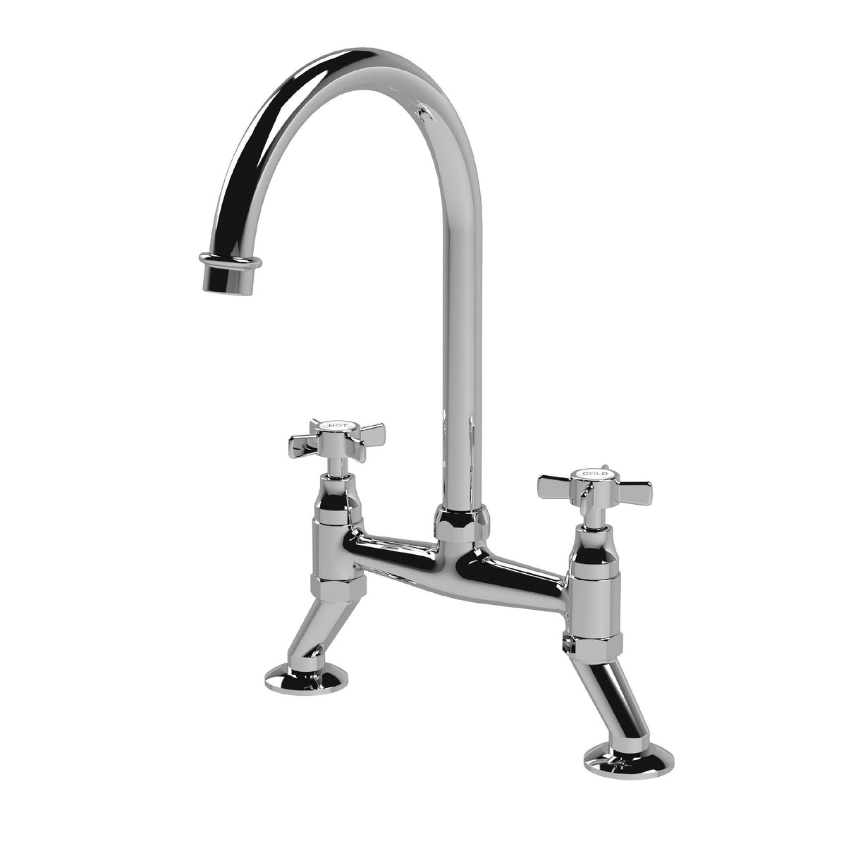 Helsinki Crosshead Handle Kitchen Sink Mixer Tap