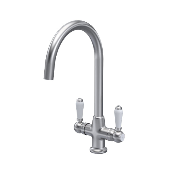 Radio Traditional Mono Dual Handle Kitchen Sink Mixer Tap