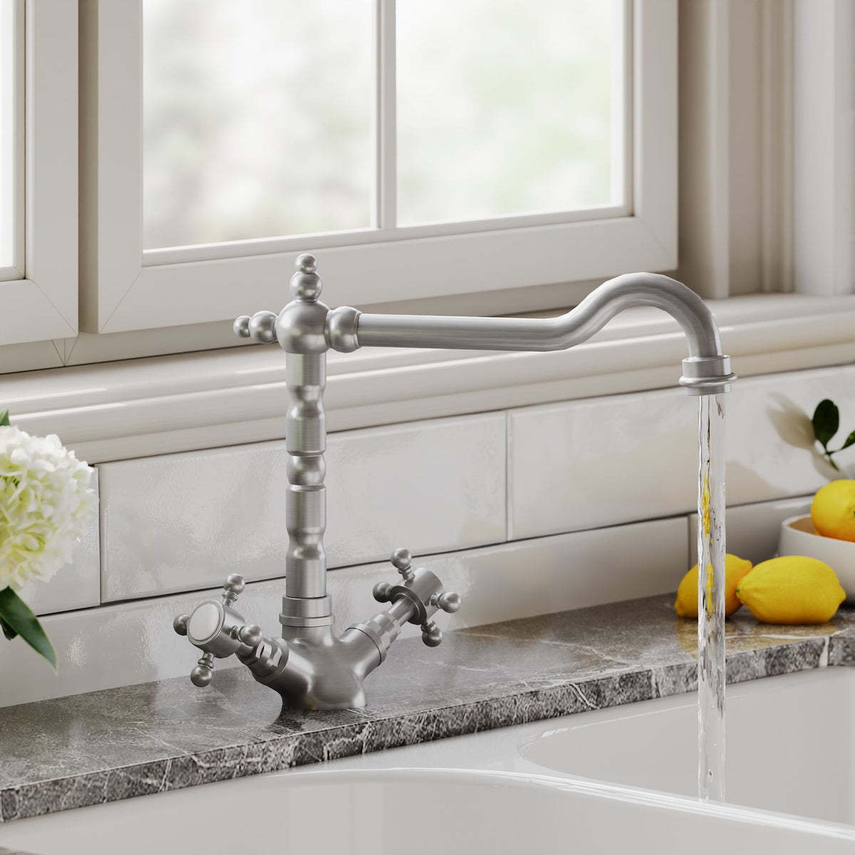Tokyo Mono Dual Handle Kitchen Sink Mixer Tap