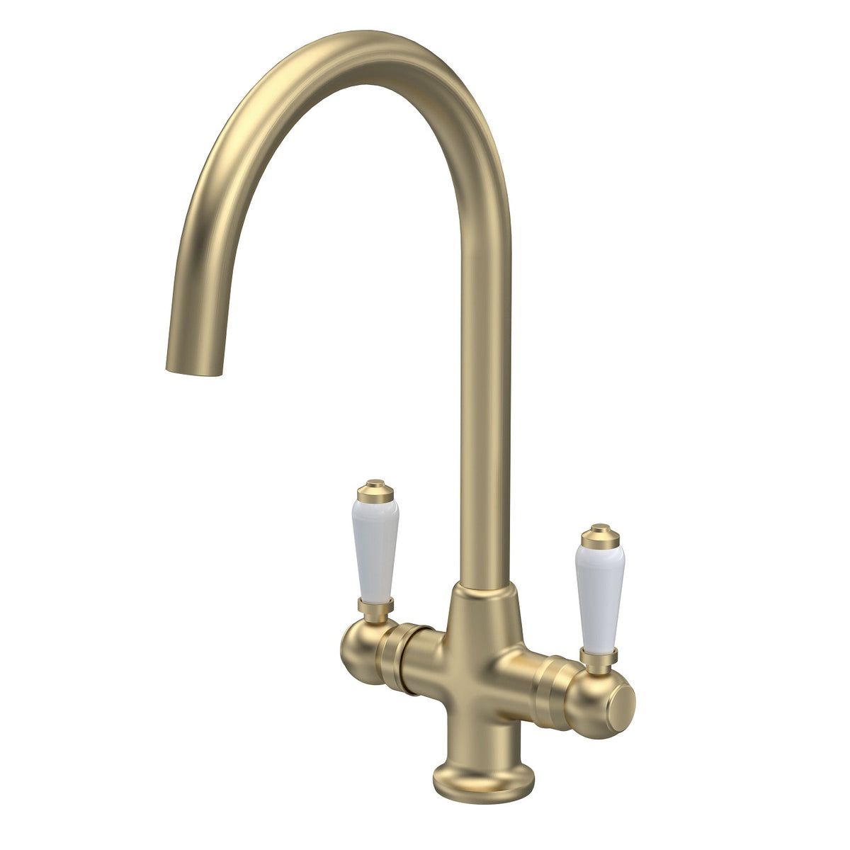 Radio Traditional Mono Dual Handle Kitchen Sink Mixer Tap