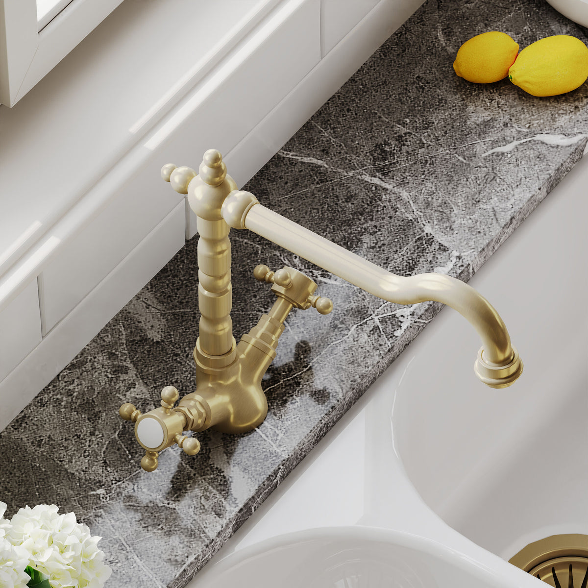 Tokyo Mono Dual Handle Kitchen Sink Mixer Tap