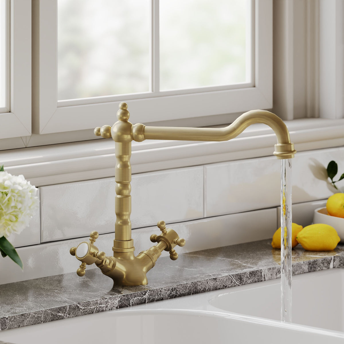 Tokyo Mono Dual Handle Kitchen Sink Mixer Tap