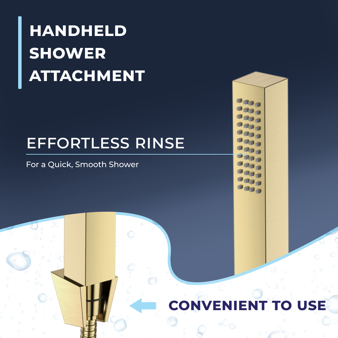 Kinetic Square Waterfall Bath Shower Mixer Tap