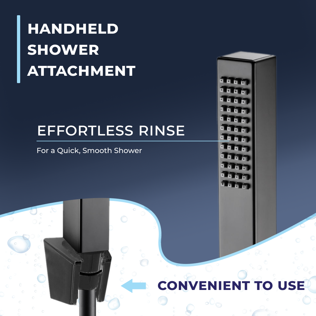 Kinetic Square Waterfall Bath Shower Mixer Tap
