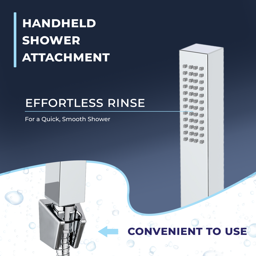 Kinetic Square Waterfall Bath Shower Mixer Tap