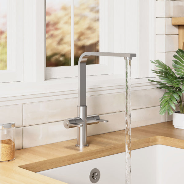 Rio Mono Dual Lever Handle Kitchen Sink Mixer Tap