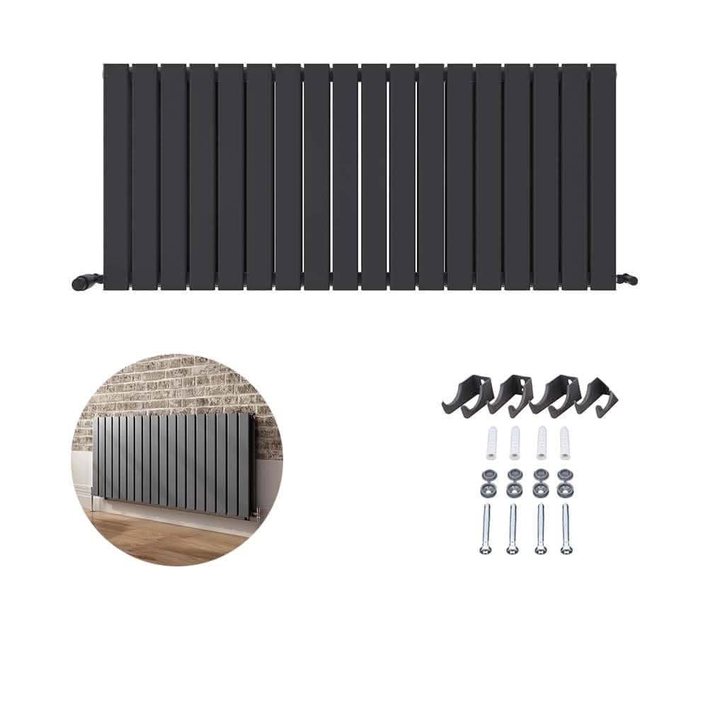 iBathUK Apex Horizontal Double Panel Slim Flat Radiator, Designer Radiator, UK Radiators, Slim Radiators
