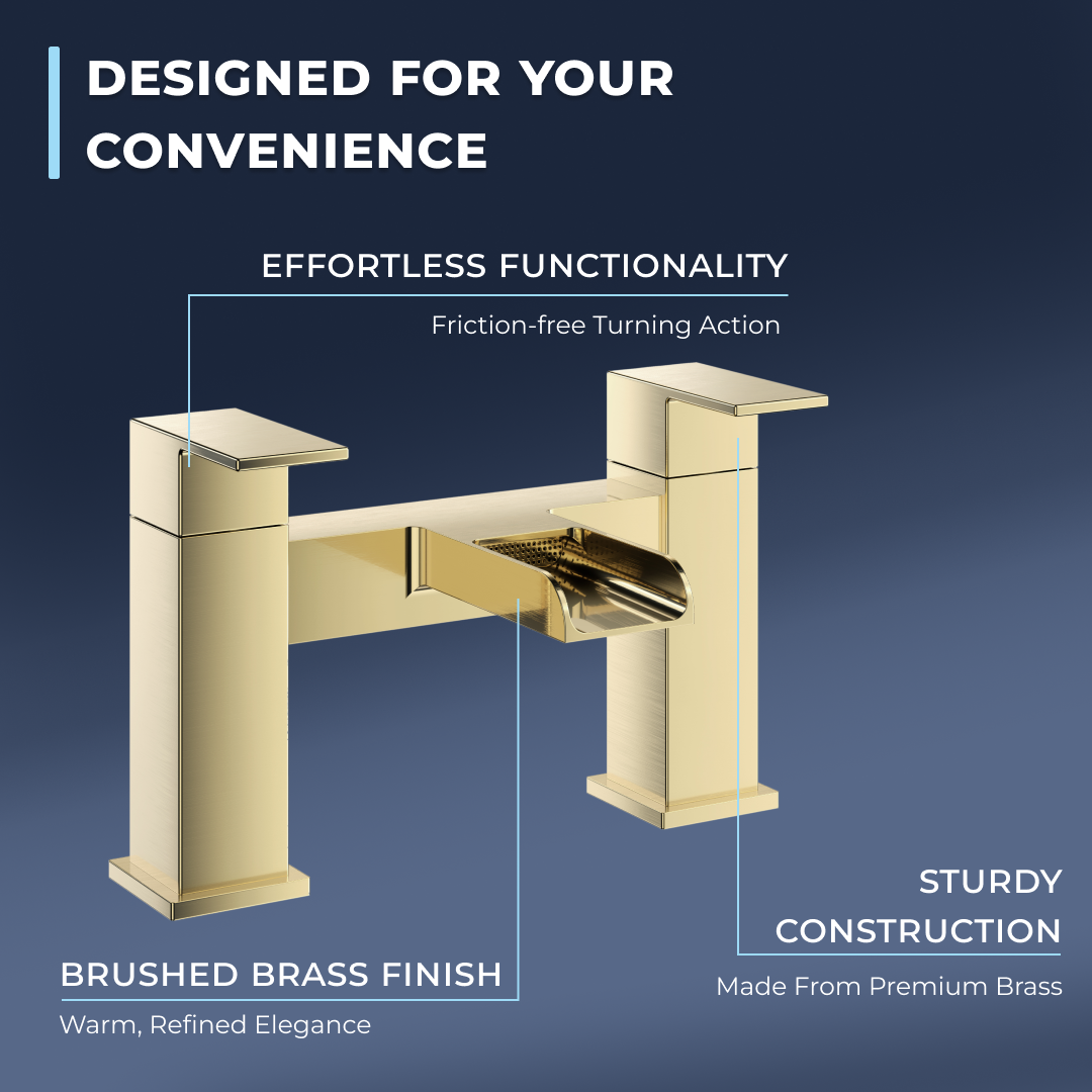 Kinetic Square Waterfall Bath Filler Tap