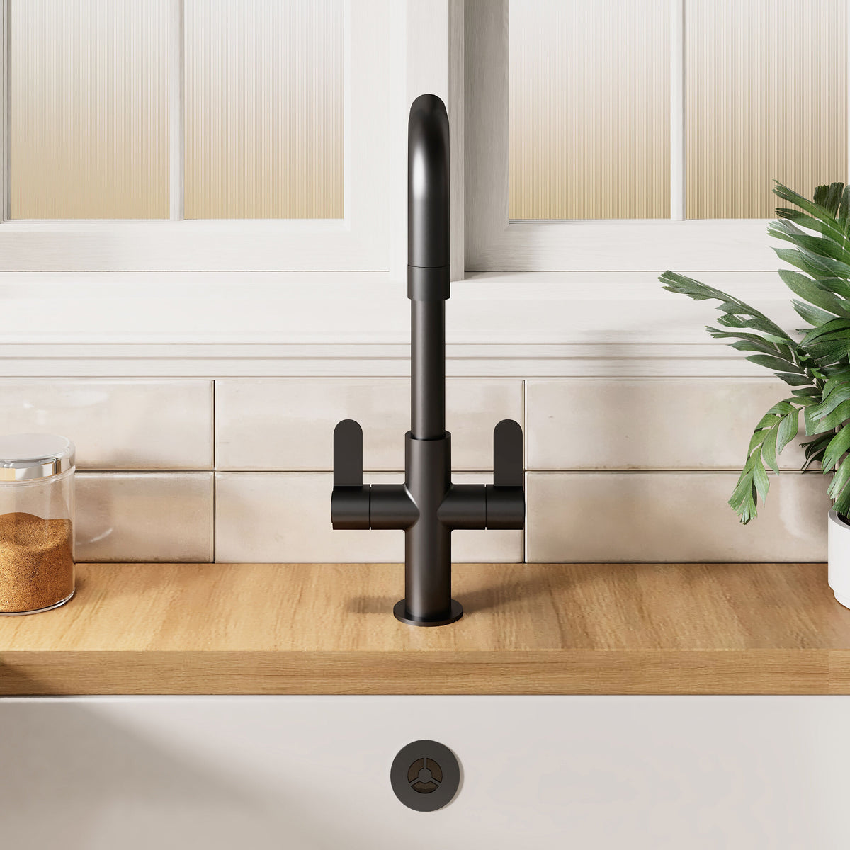 Lachun Mono Dual Lever Handle Kitchen Sink Mixer Tap