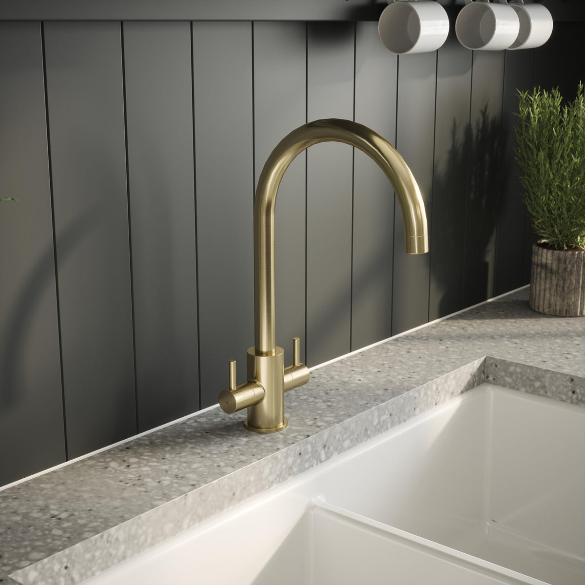 Lachun Mono Dual Lever Handle Kitchen Sink Mixer Tap