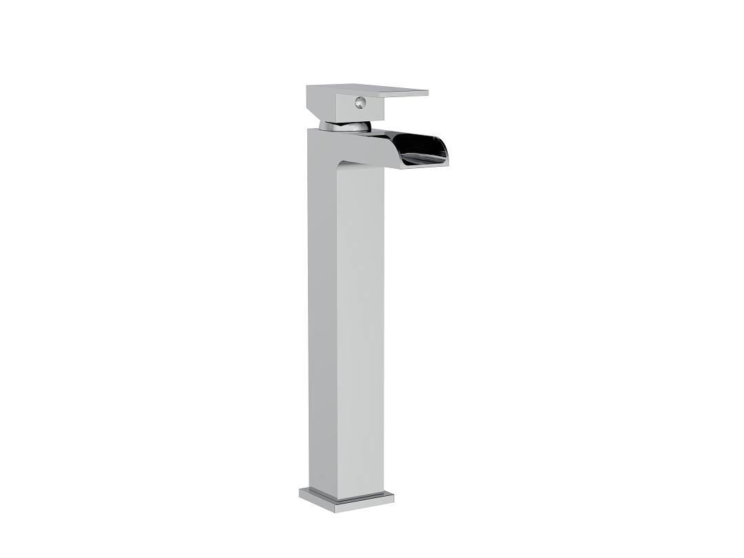 Kinetic Tall  Waterfall Basin Mixer Tap - Chrome