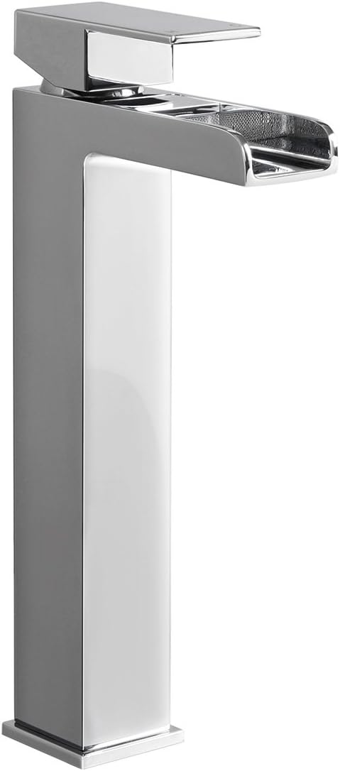 Kinetic Tall  Waterfall Basin Mixer Tap - Chrome