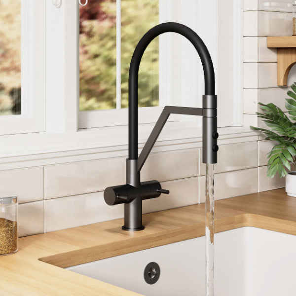Sun Mono Dual Lever Handle Kitchen Sink Mixer Tap