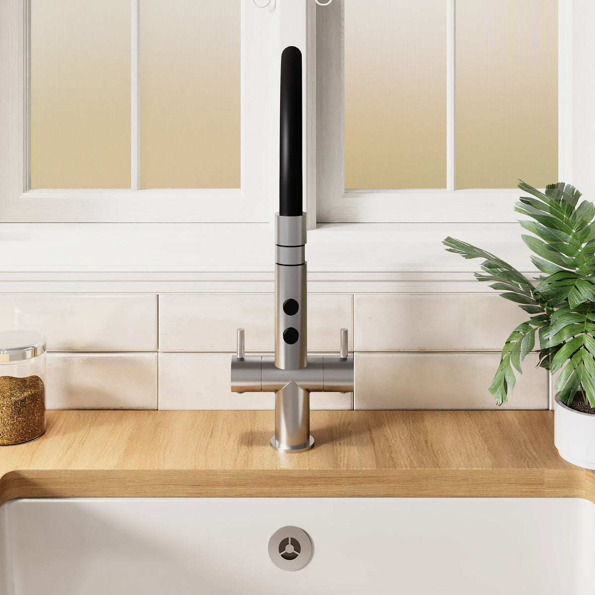 Sun Mono Dual Lever Handle Kitchen Sink Mixer Tap