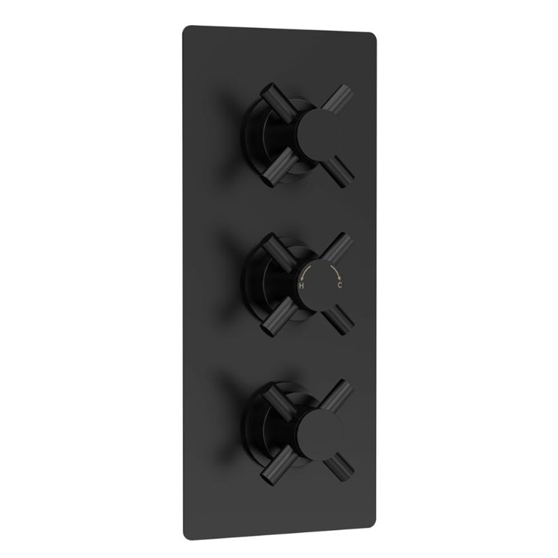 Axiom 3 Outlet Thermostatic Crosshead Concealed Valve With Diverter