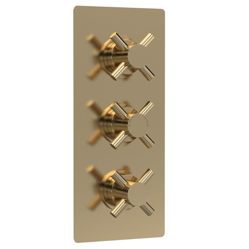 Axiom 3 Outlet Thermostatic Crosshead Concealed Valve With Diverter