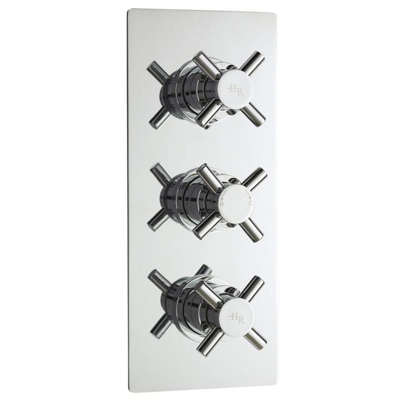 Axiom 3 Outlet Thermostatic Crosshead Concealed Valve With Diverter