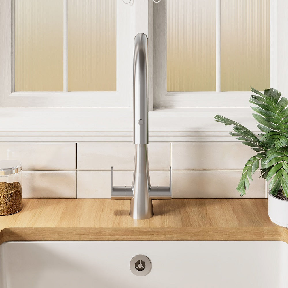 Wave Mono Dual Lever Handle Kitchen Sink Mixer Tap