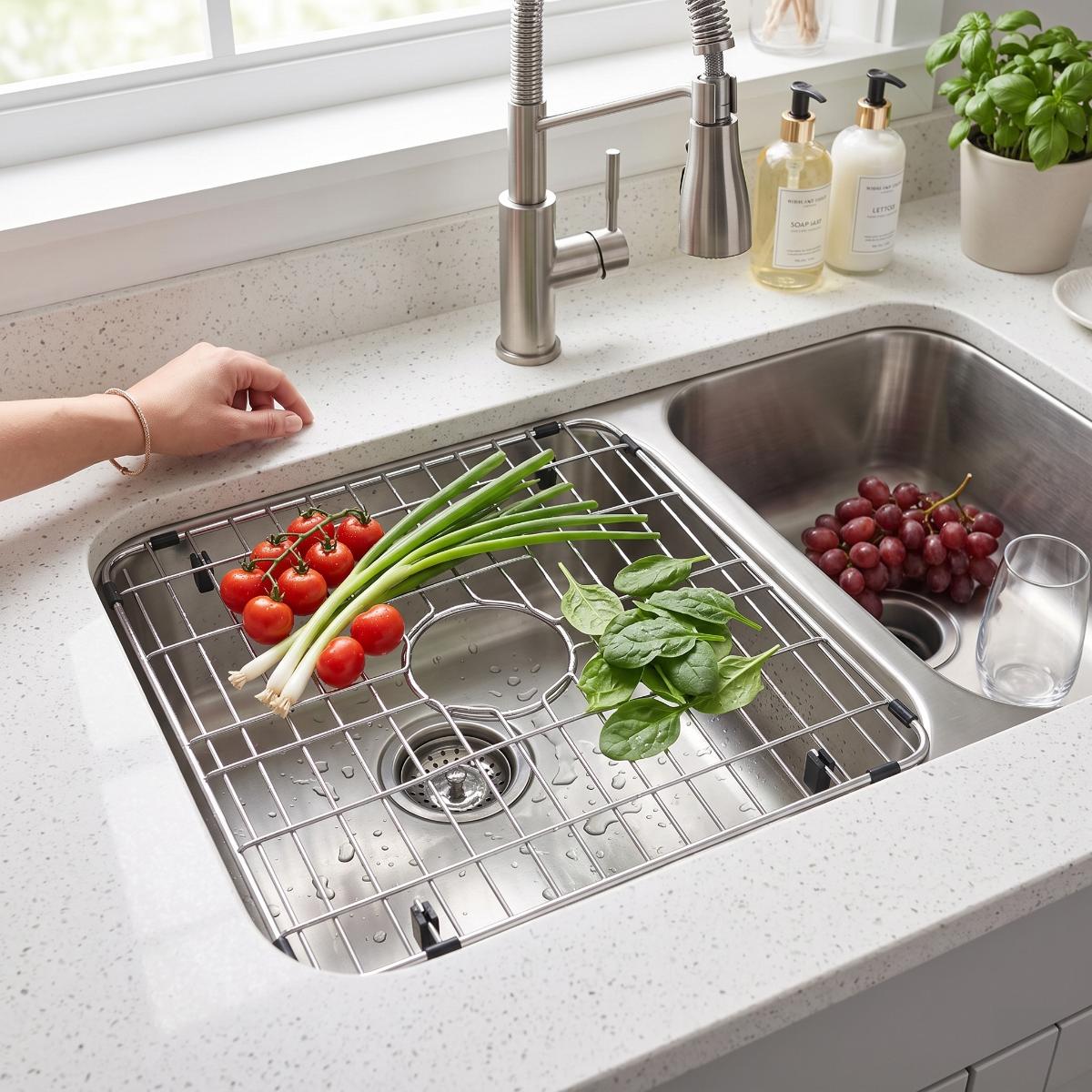 Inspire Stainless Steel Double Bowl Kitchen Sink Wire Grid Pack (Set Of 2)
