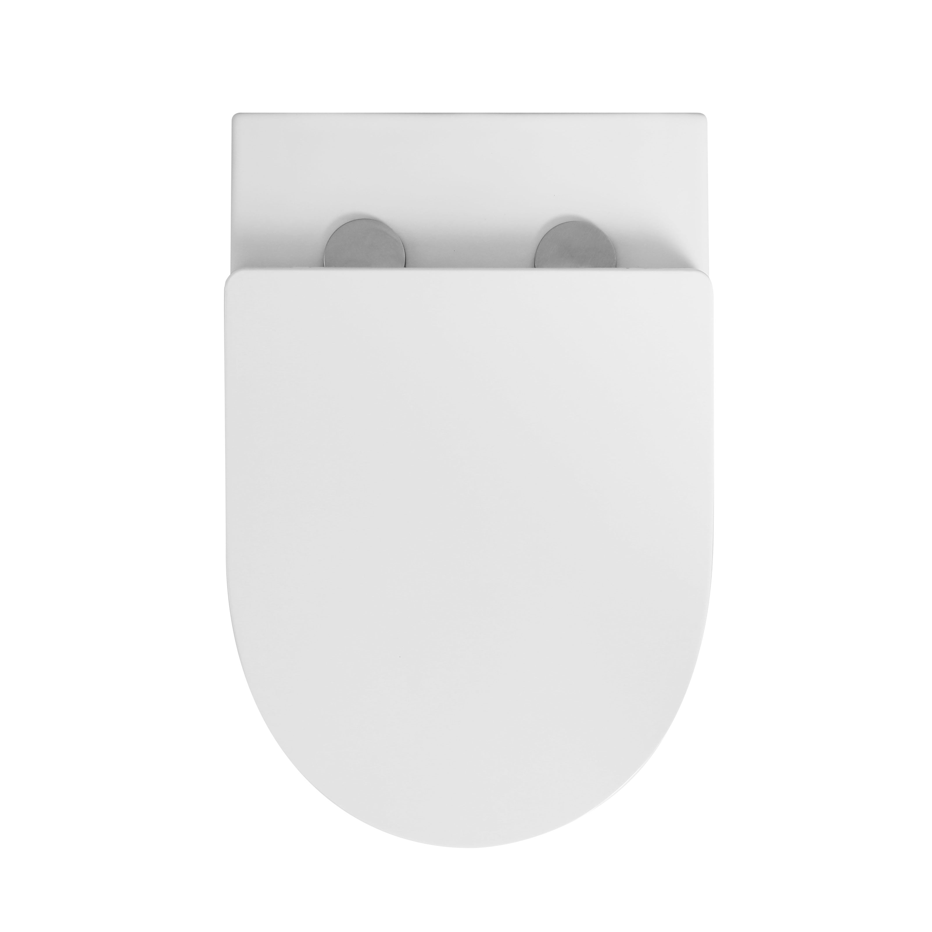 Palma Rimless Back to wall Toilet With Soft Close Seat Options & fixing Kit - Whte