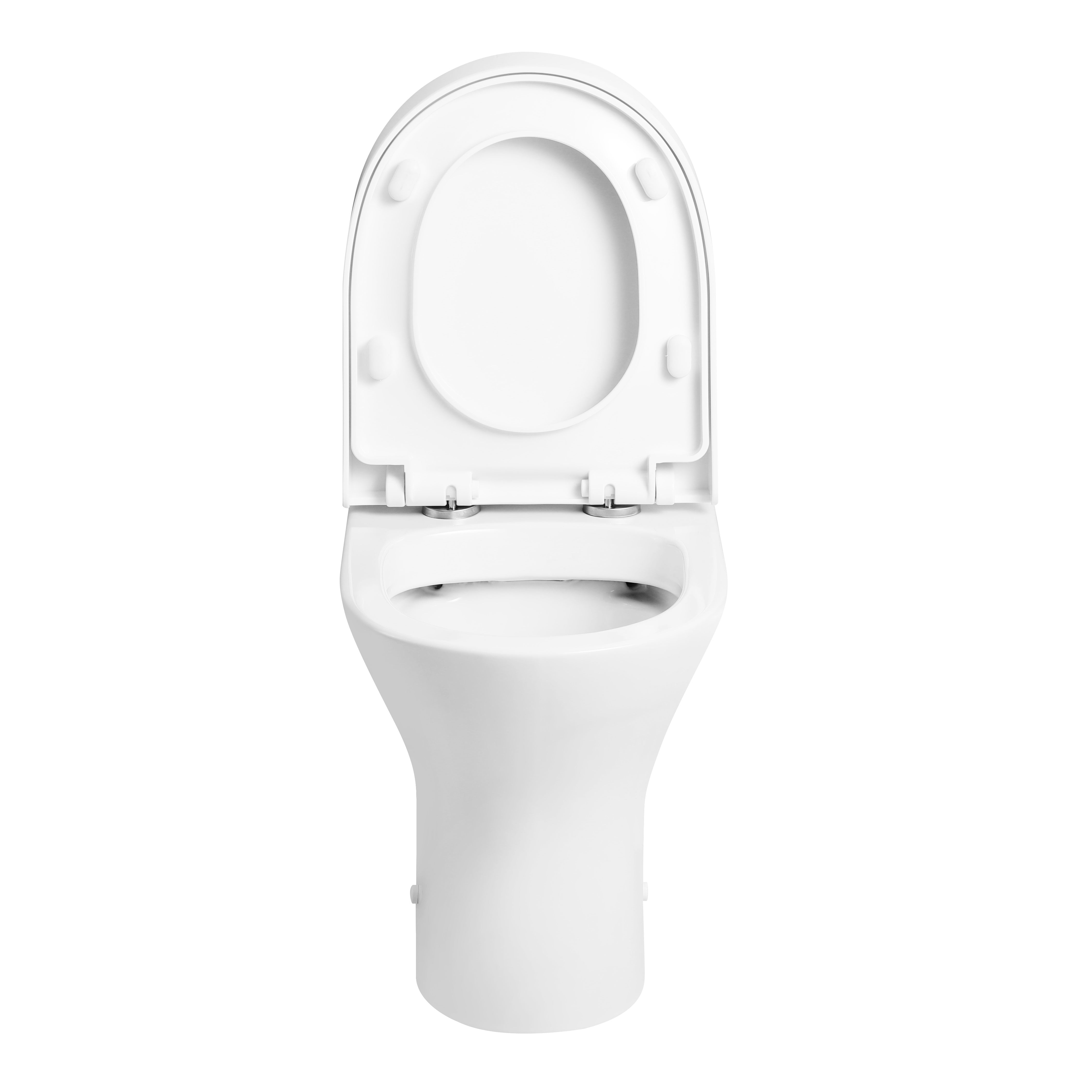 Palma Rimless Back to wall Toilet With Soft Close Seat Options & fixing Kit - Whte