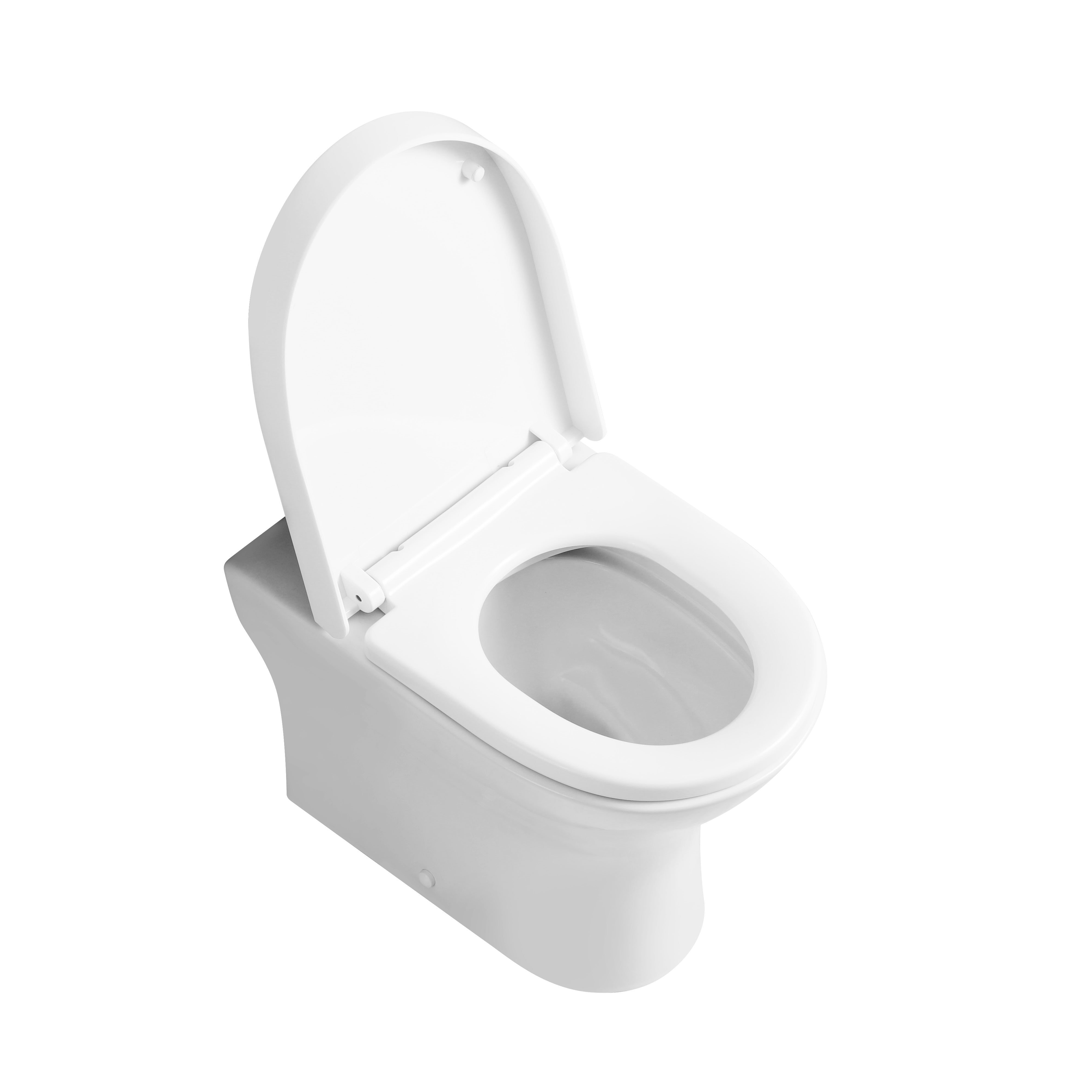 Palma Rimless Back to wall Toilet With Soft Close Seat Options & fixing Kit - Whte