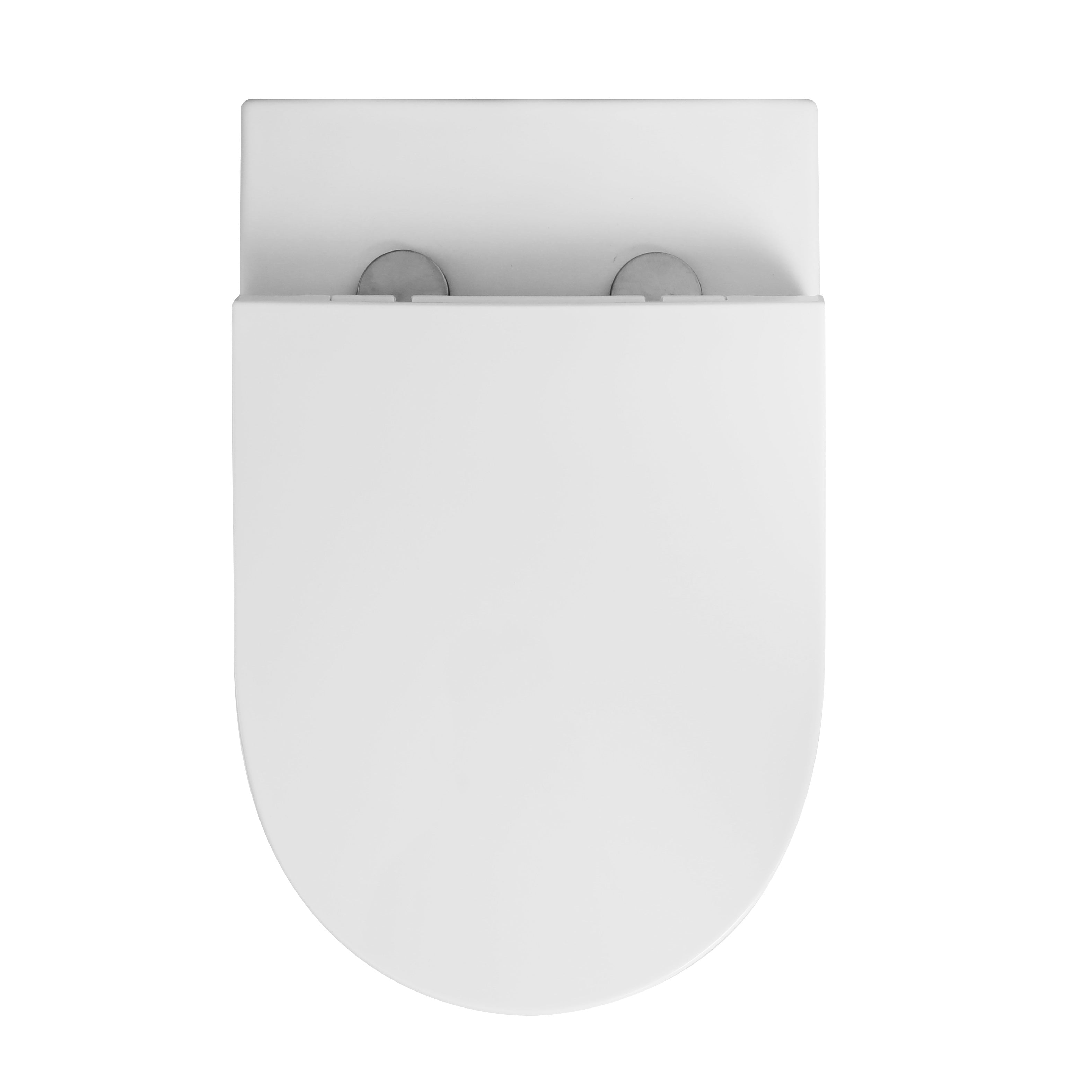Palma Rimless Back to wall Toilet With Soft Close Seat Options & fixing Kit - Whte
