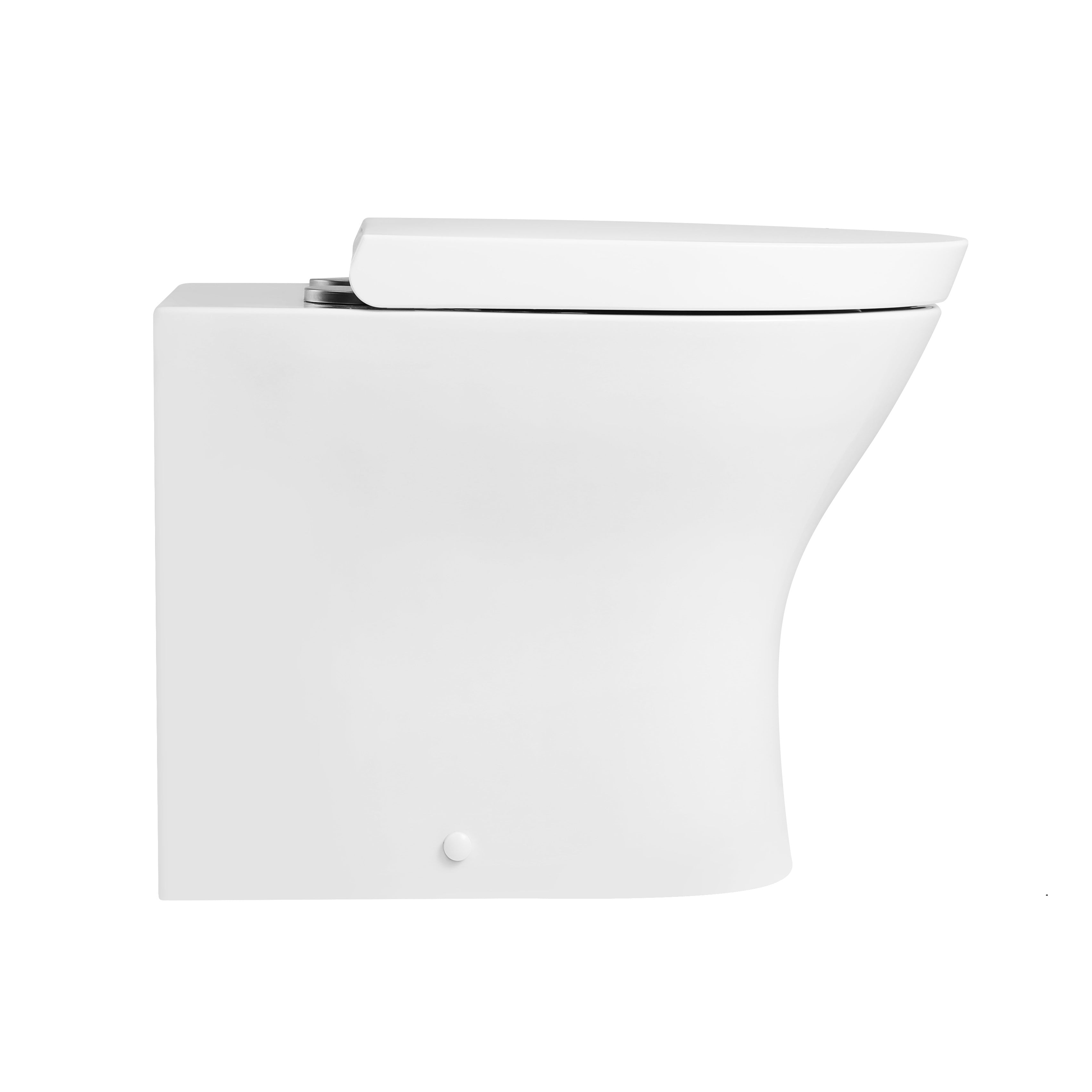 Palma Rimless Back to wall Toilet With Soft Close Seat Options & fixing Kit - Whte